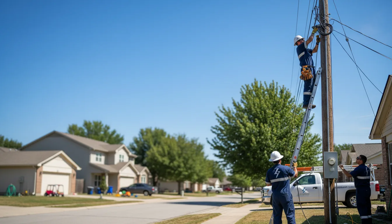 Residential electrician providing installation services in Marengo, IA
